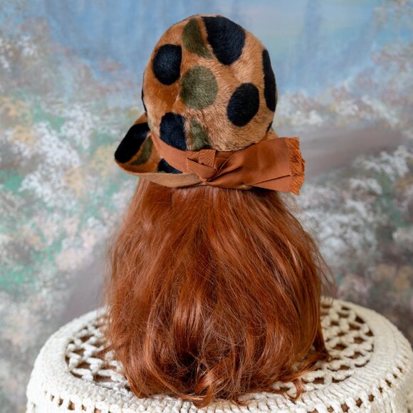Vintage 1960s MR. JOHN Jr. Abstract Polka Dot Hat main image 12